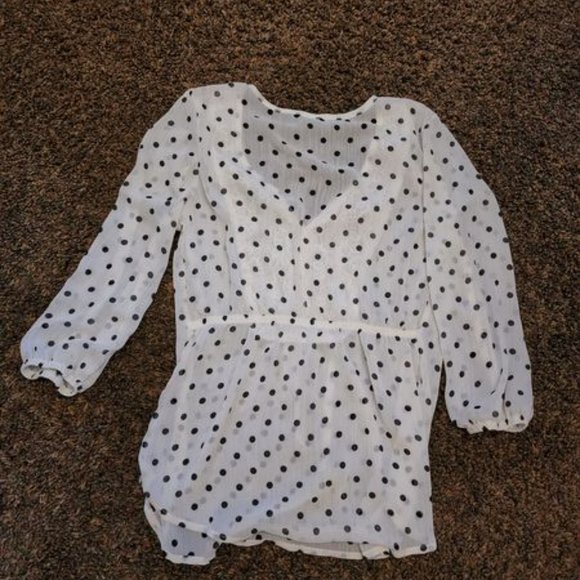 Sheer Polka Dot Womens top - Picture 2 of 2